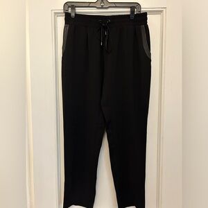 Parker Dress Pant Joggers Leatherette Trim size M